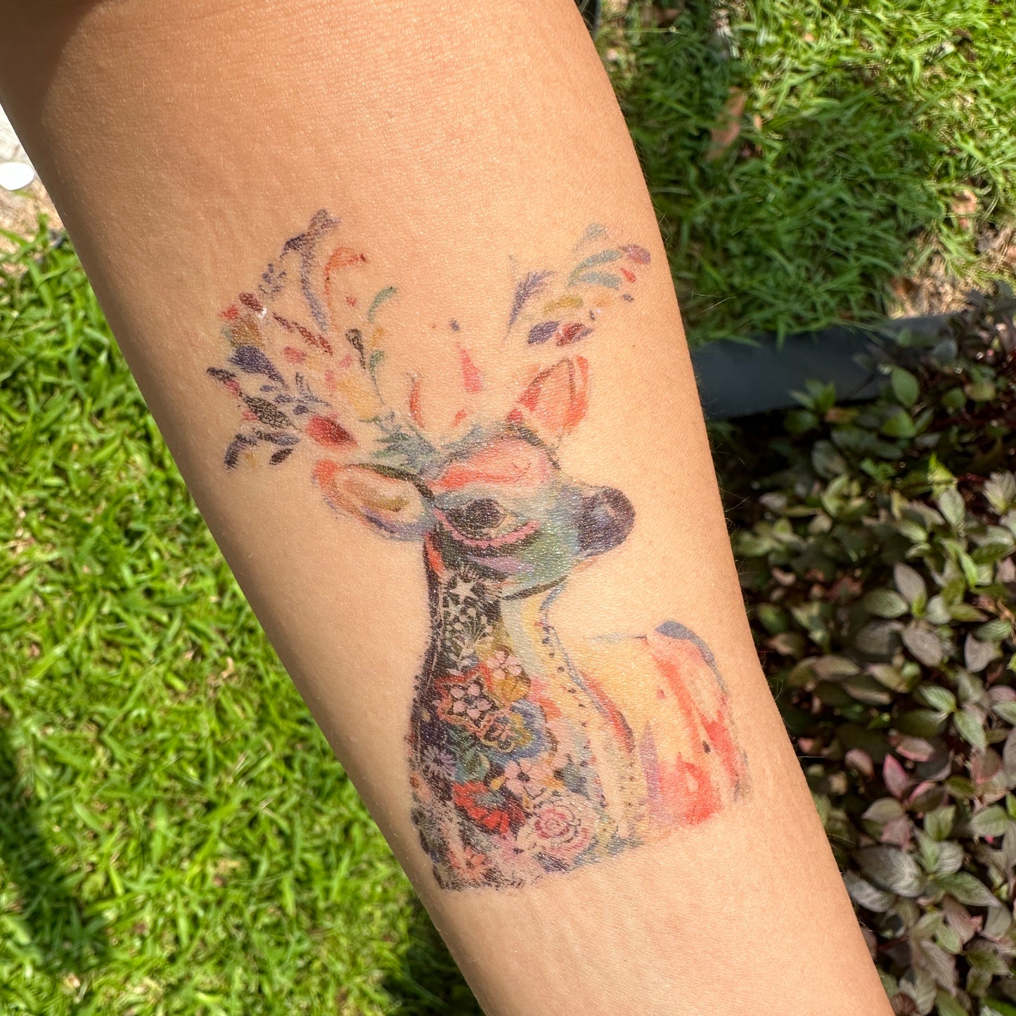 Floral Collage Deer | 12cm x 7cm