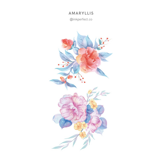 Amaryllis | temporary tattoo 10cm x 6cm
