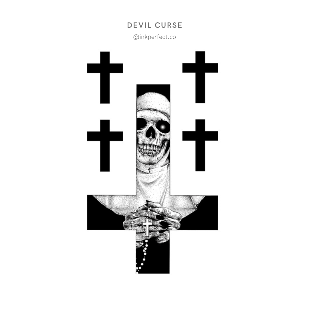 Devil curse | temporary tattoo 10cm x 6cm