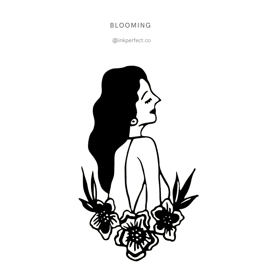 Blooming | temporary tattoo 7cm x 5cm