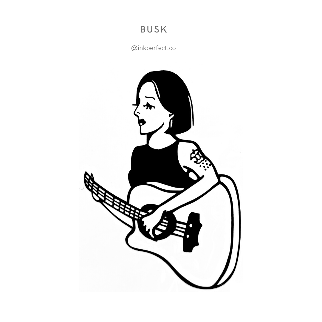 Busk | temporary tattoo 7cm x 5cm