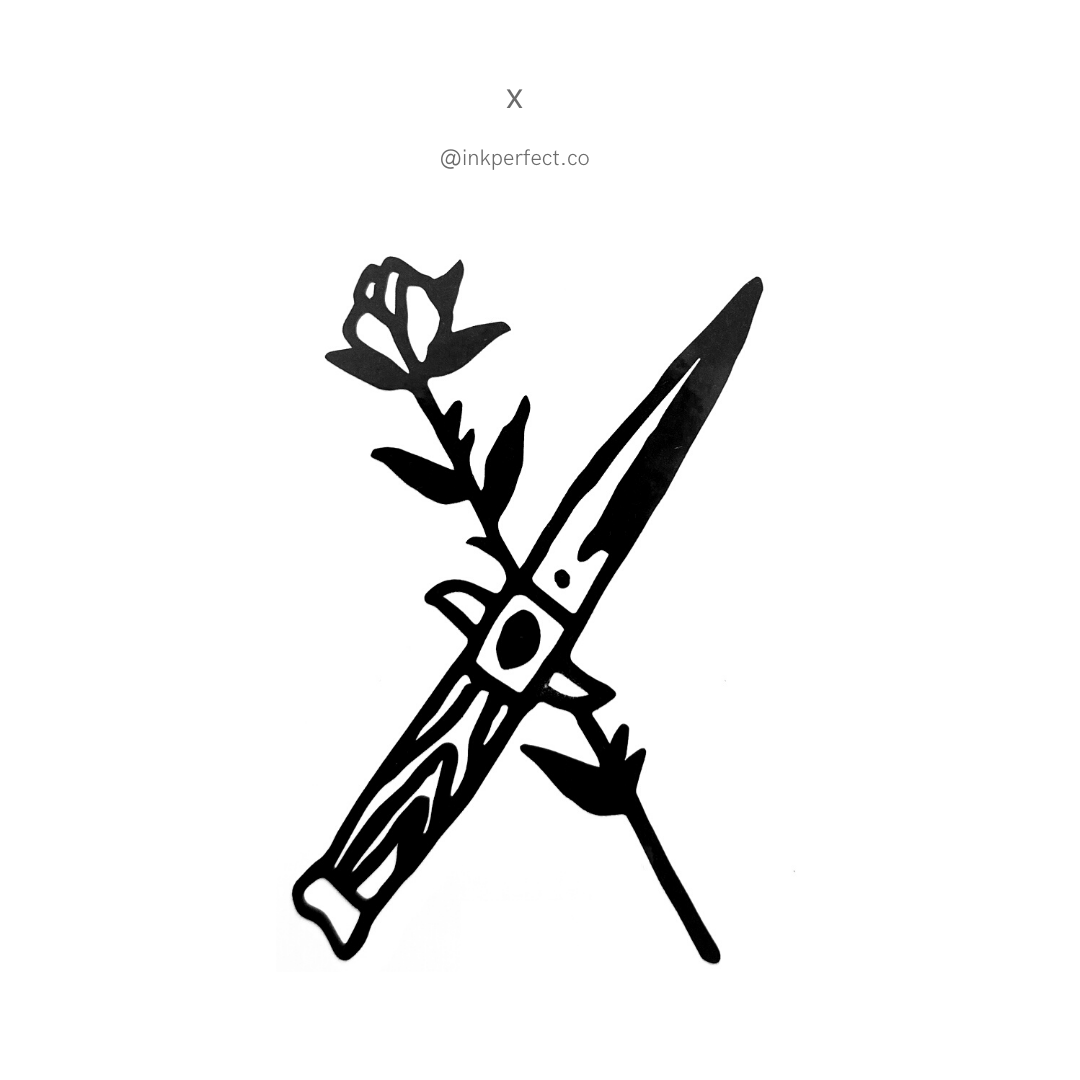 x | temporary tattoo 7cm x 5cm