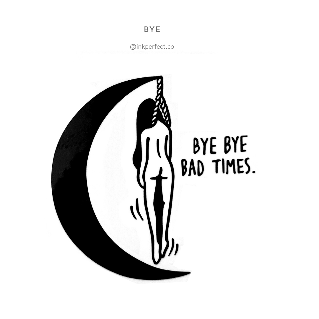 Bye | temporary tattoo 7cm x 5cm