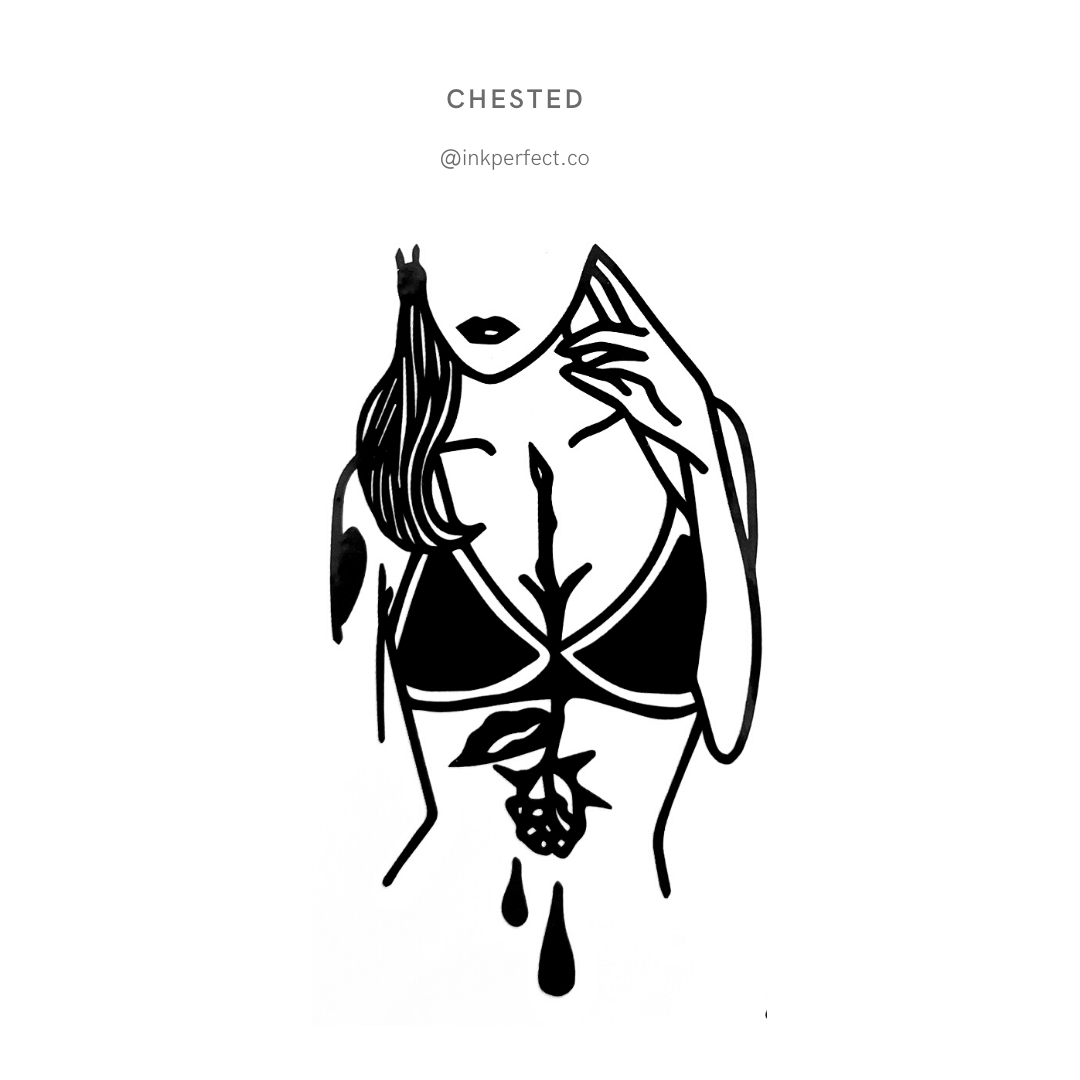 Chested | temporary tattoo 7cm x 5cm