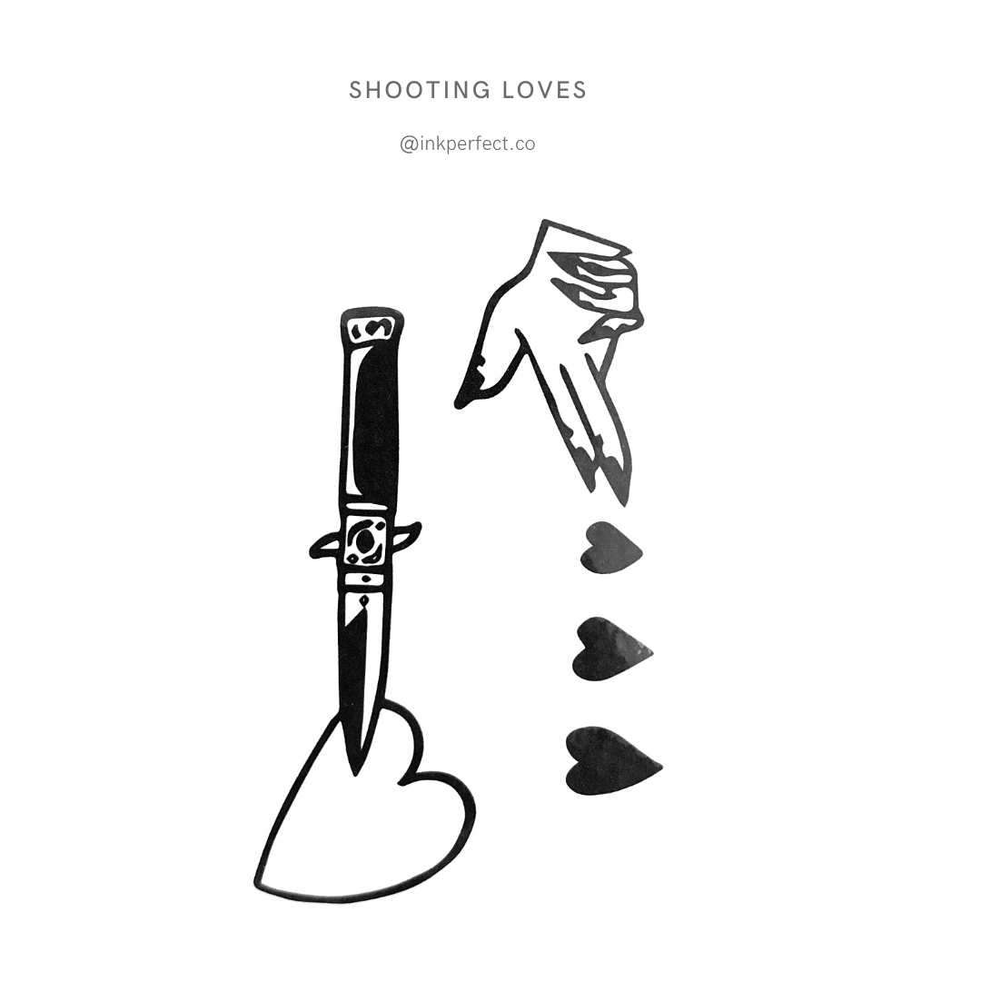 Shooting Loves | temporary tattoo 7cm x 5cm