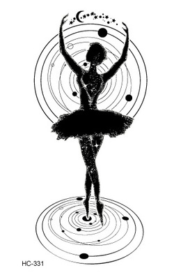 Ballerina | Palm-size temporary tattoo