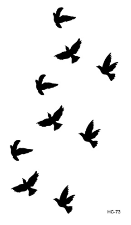 Birds | temporary tattoo 10cm x 6cm