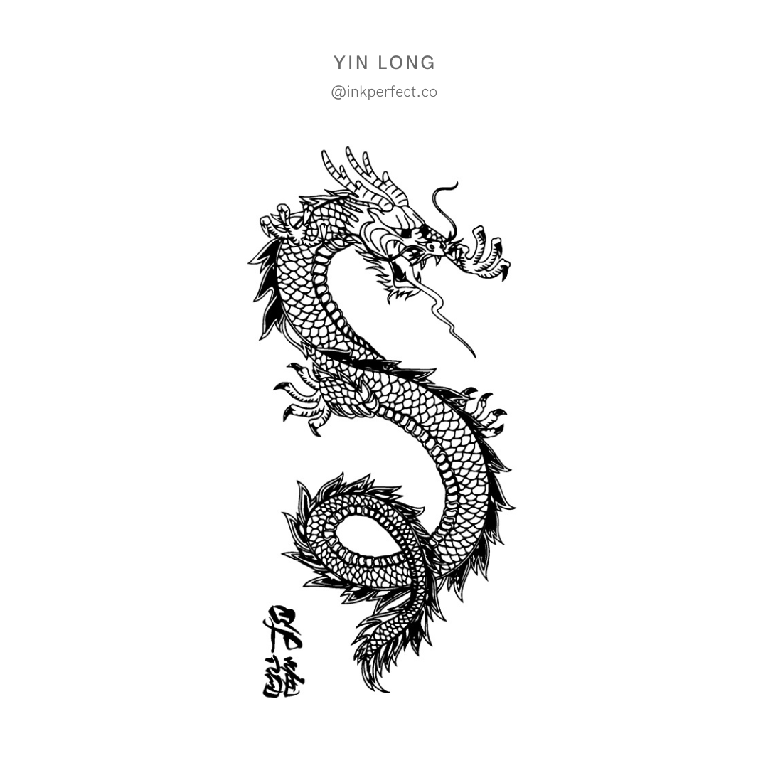 Ying Long | temporary tattoo 10cm x 6cm