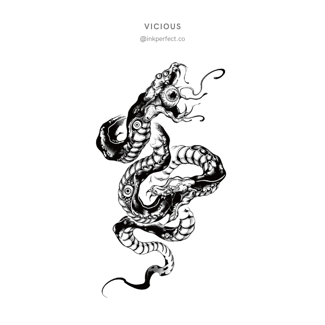 Vicious | temporary tattoo 10cm x 6cm