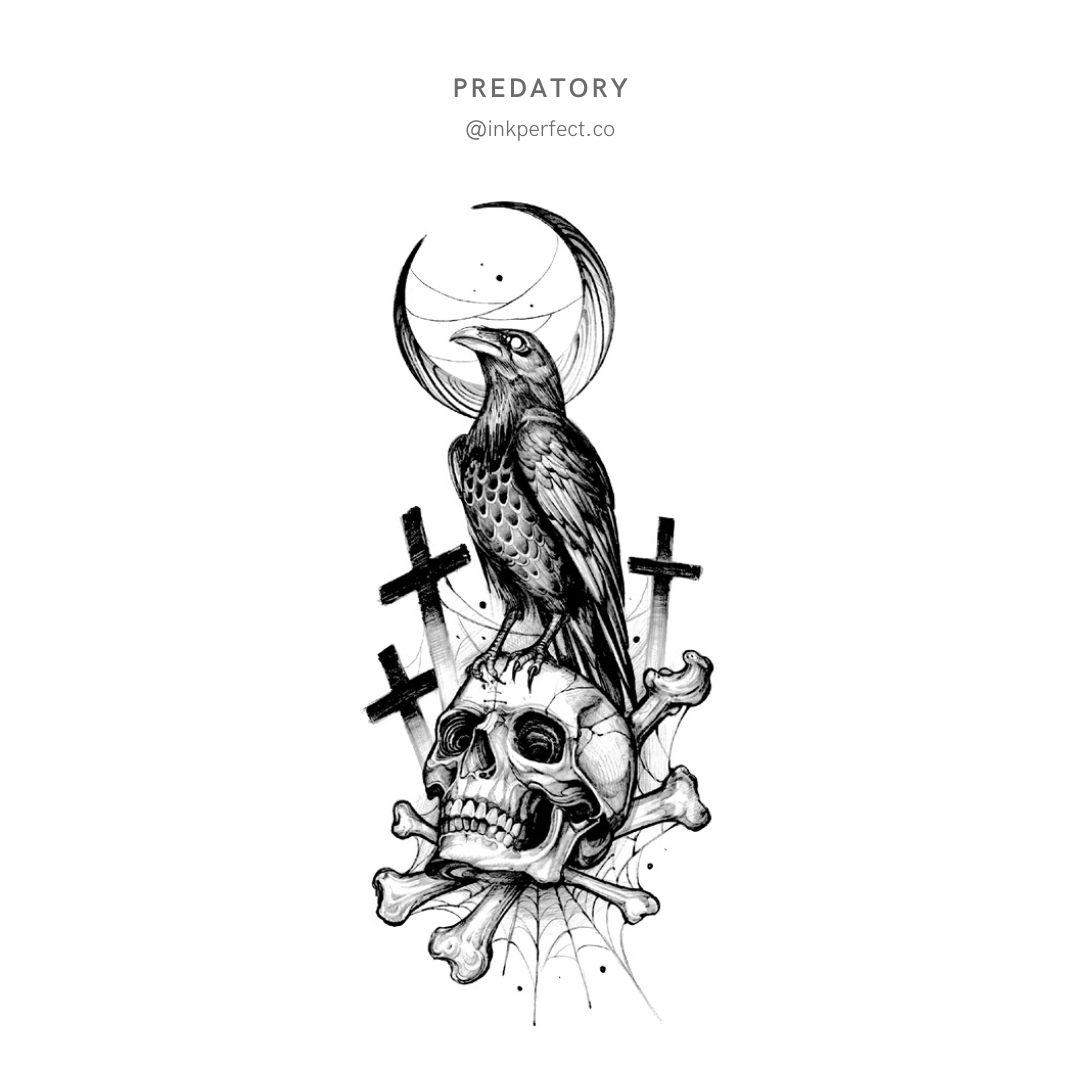 Predatory | temporary tattoo 10cm x 6cm
