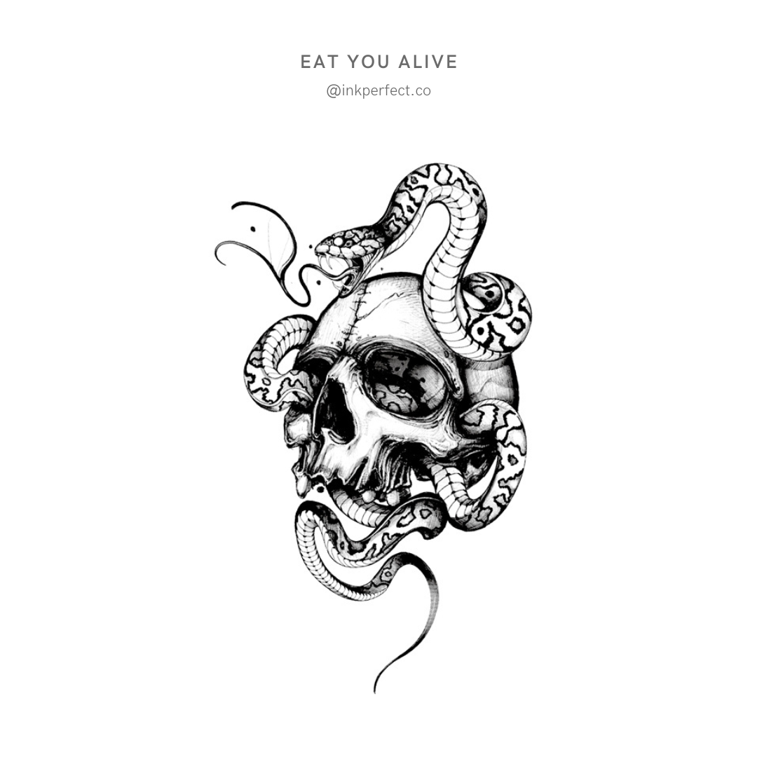Eat you alive | temporary tattoo 10cm x 6cm