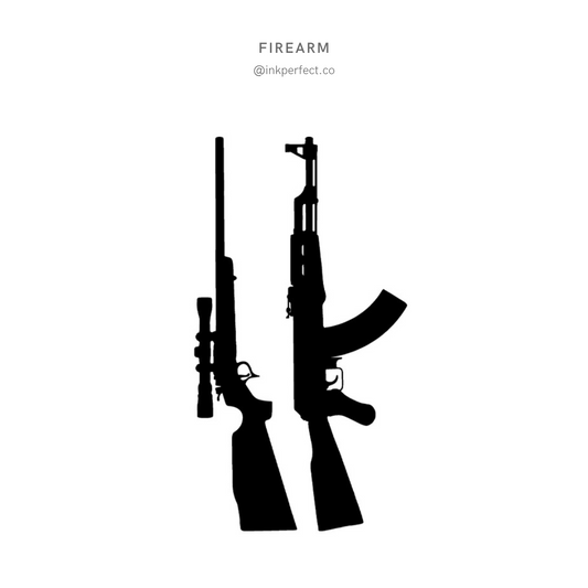 Firearm | temporary tattoo 10cm x 6cm