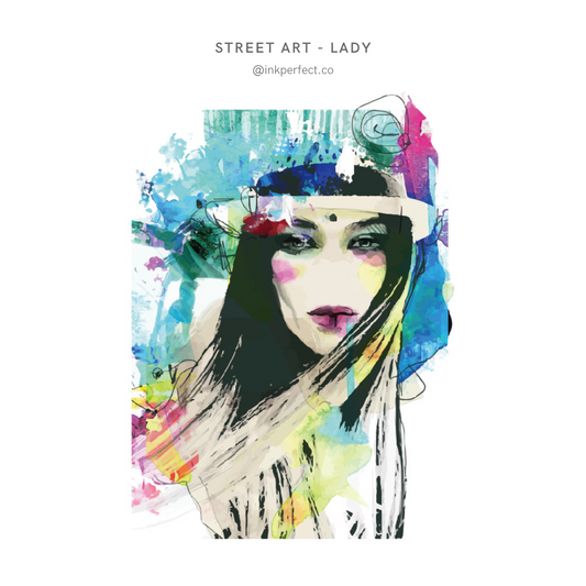Street Art - Lady | 12cm x 7cm