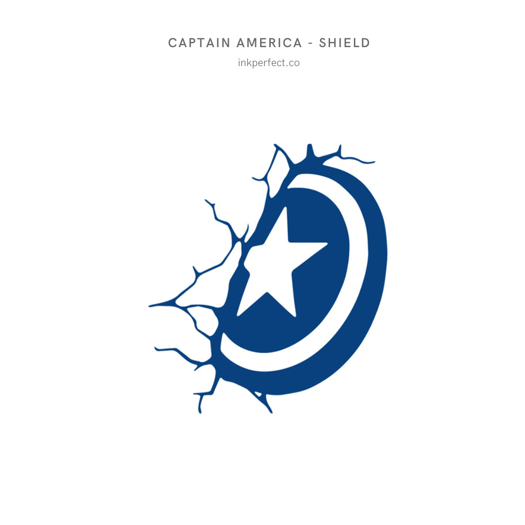 Captain America - Shield | inkperfect's Jagua 5cm x 5cm