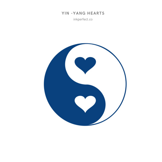 Yin-yang hearts | inkperfect's Jagua 5cm x 5cm