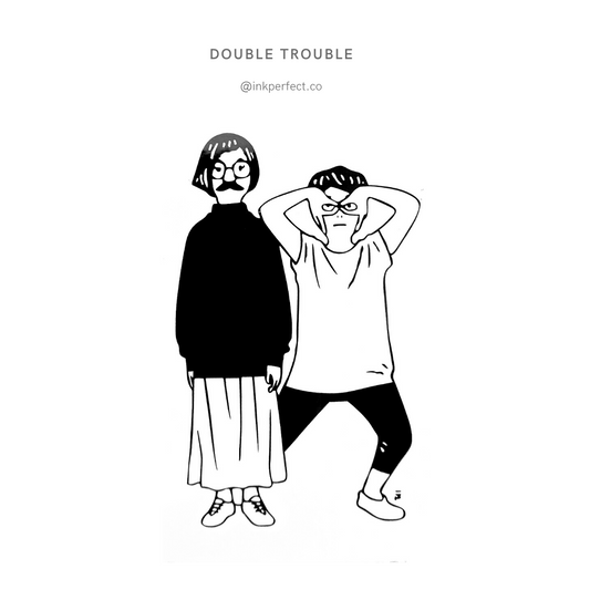 Double trouble | temporary tattoo 7cm x 5cm