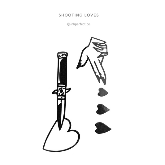 Shooting Loves | temporary tattoo 7cm x 5cm
