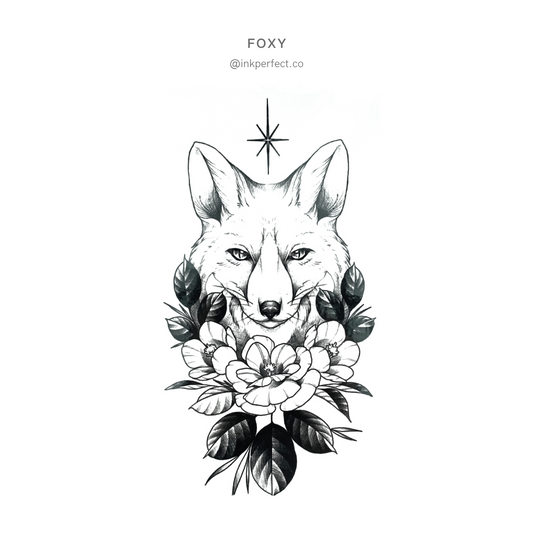 Foxy | temporary tattoo 21cm x 11cm