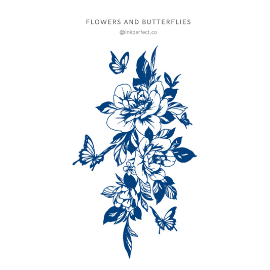 Flowers and butterflies | inkperfect's Jagua 18cm x 11cm