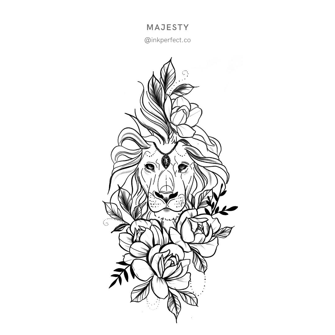 Majesty | Temporary tattoo 21cm x 11cm