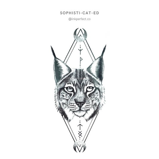 Sophisti-cat-ed | Thigh temporary tattoo