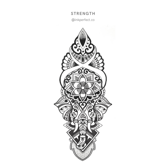 Strength | Thigh temporary tattoo