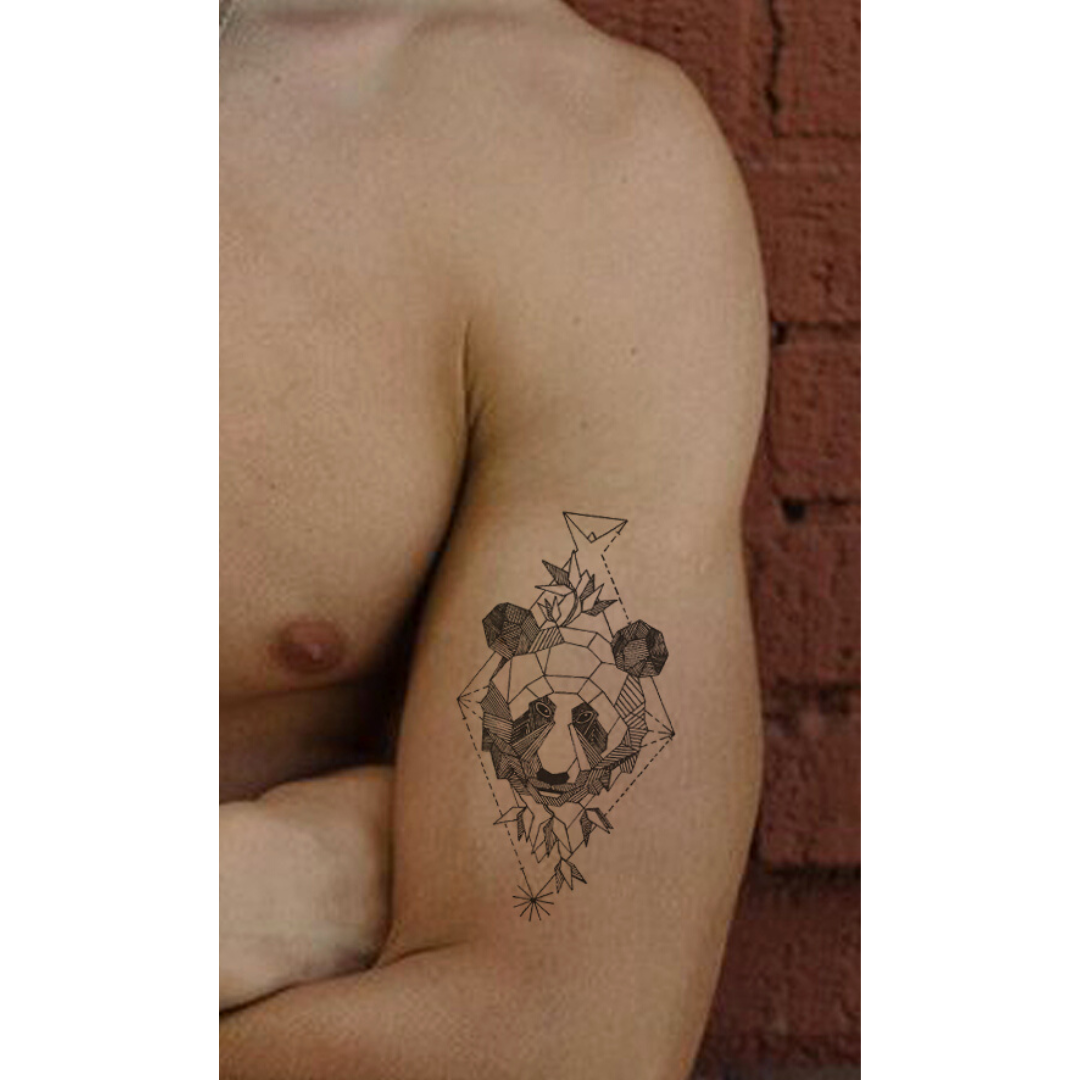 Tattoo uploaded by Danie Carter • Geometric panda mandala 'pandala' •  Tattoodo