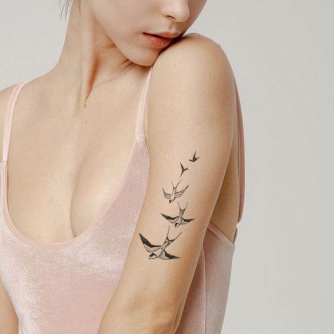 Birds Paradise | temporary tattoo 10cm x 6cm