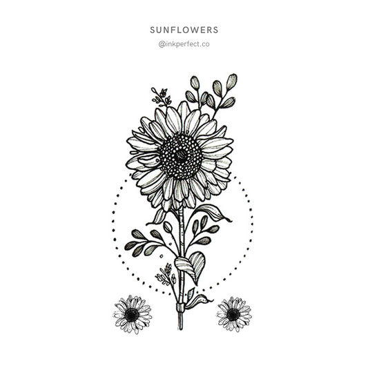 Sunflowers | temporary tattoo 10cm x 6cm