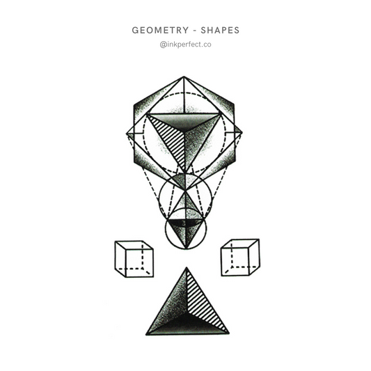 Geometry - shapes | temporary tattoo 10cm x 6cm