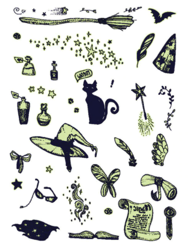 Halloween 2023 BSLE035 (large sheet) | Glow in the dark temporary tattoos