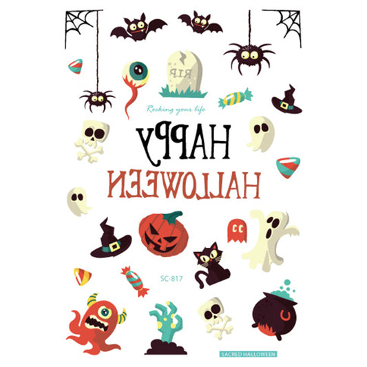 Halloween HTT817 (small sheet) | temporary tattoos