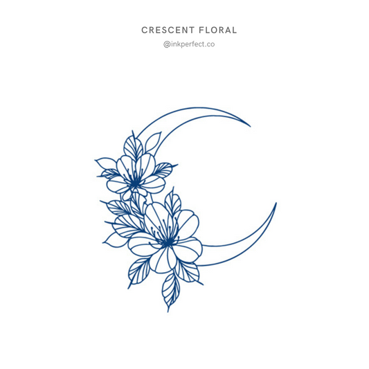 Crescent floral | inkperfect's Jagua 5cm x 5cm