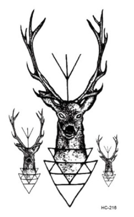 3 Reindeers | temporary tattoo 10cm x 6cm