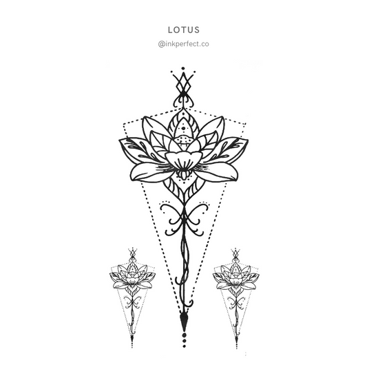 Lotus | Thigh temporary tattoo