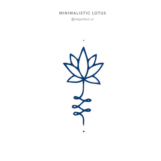 Minimalistic lotus | inkperfect's Jagua 5cm x 5cm