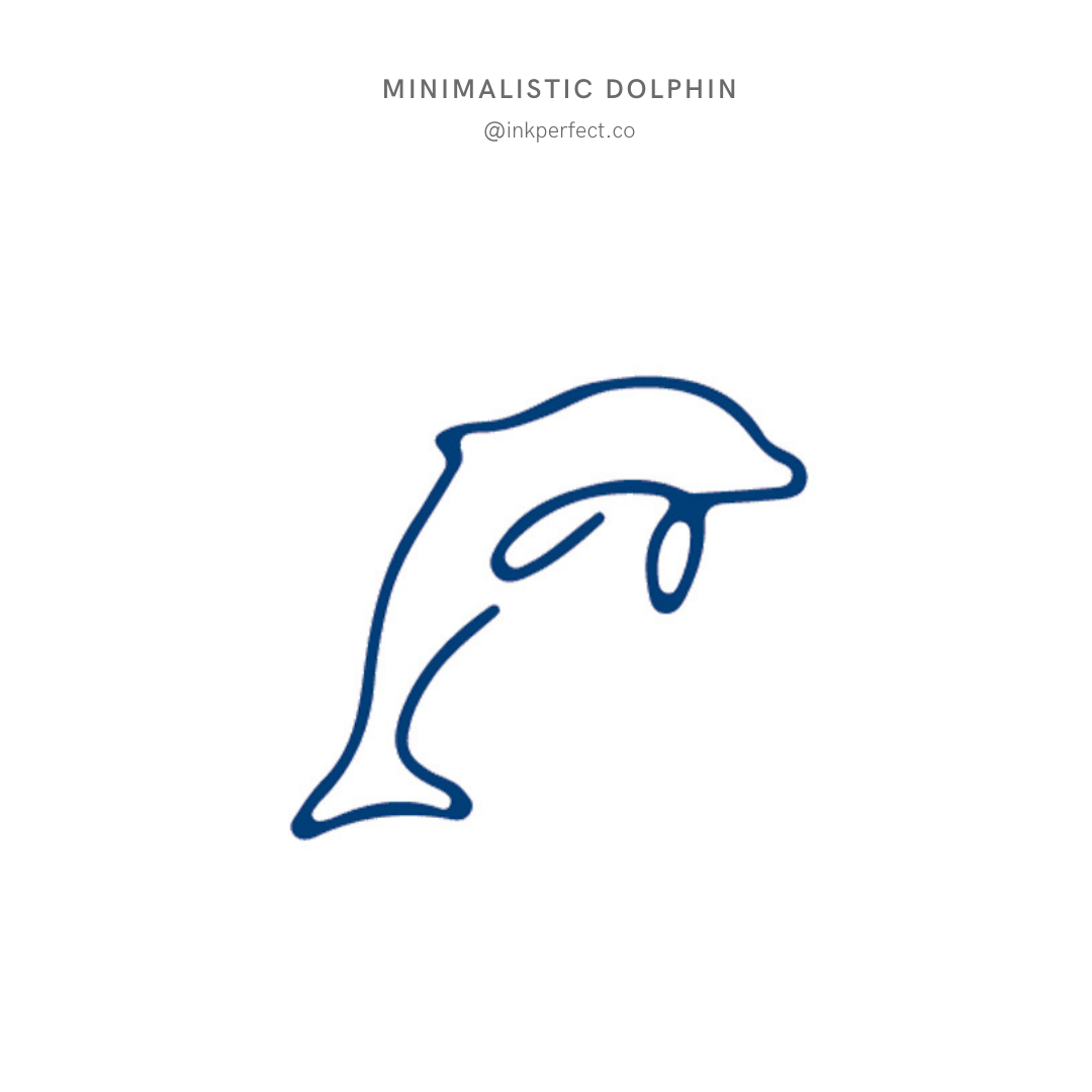 Minimalistic Dolphin | inkperfect's Jagua 5cm x 5cm