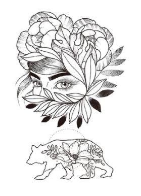 Lady Polar | Half-sleeve size temporary tattoo